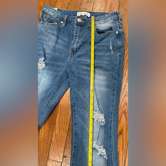 Almost Famous Distressed Blue Flare Jeans - Picture 4 of 10